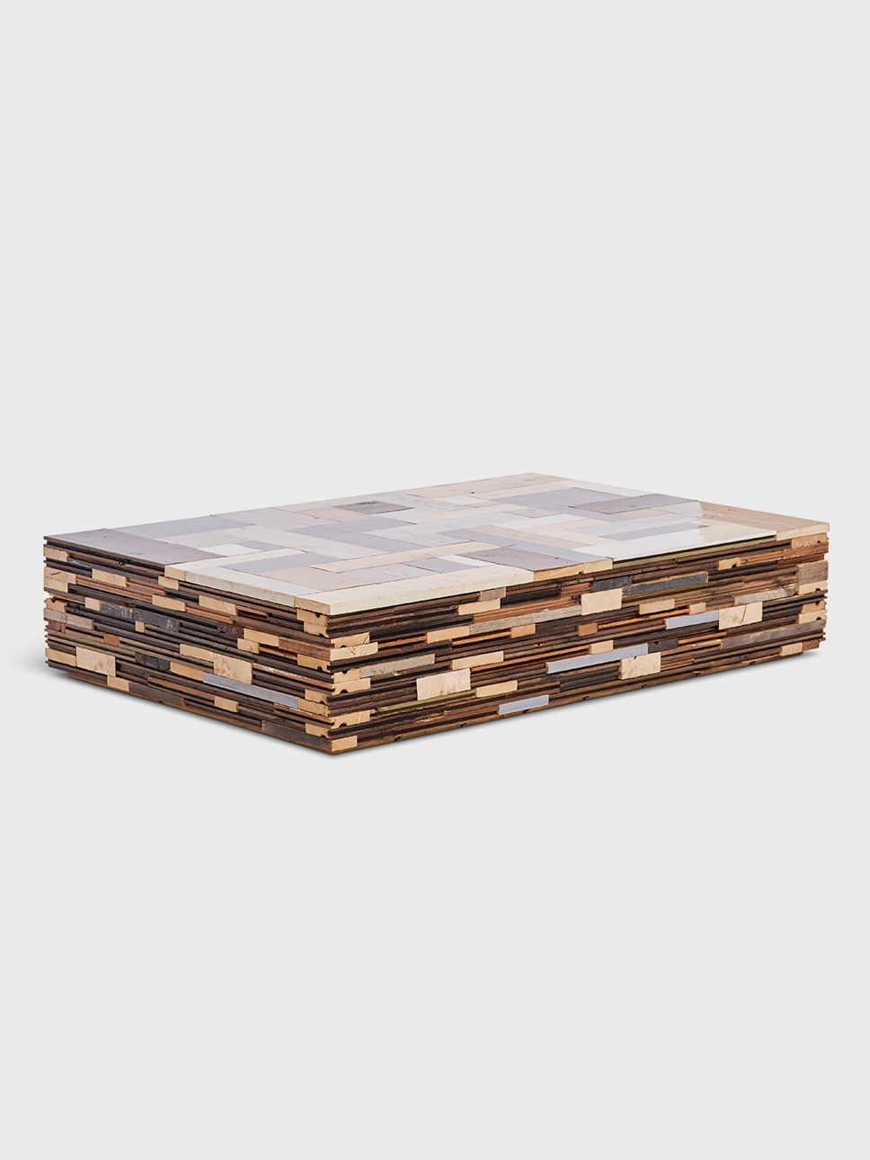 Waste coffee cube in scrapwood - Webshop Piet Hein Eek