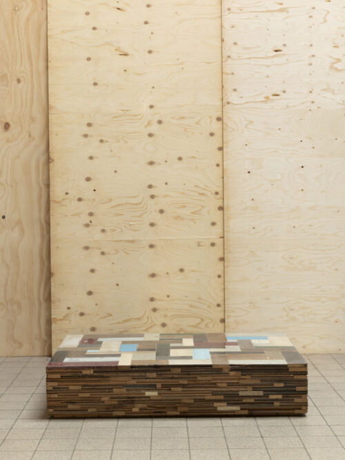 Afvalsalonblok in sloophout