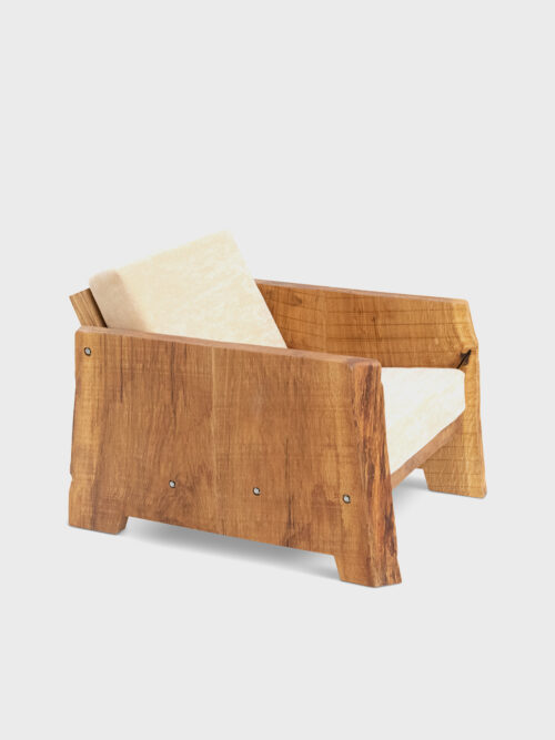 Tree trunk arm chair