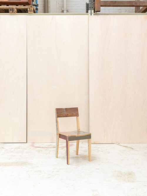 Eiken stoel in sloophout - lager model